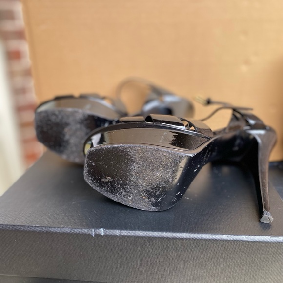 Saint Laurent Patent Black Tribute Sz 39 - Picture 7 of 8